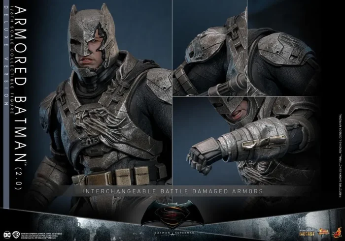 Batman v Superman Dawn of Justice MMS742D62 Armored Batman 2 0 Deluxe Scale Collectible Figure - Imagen 5