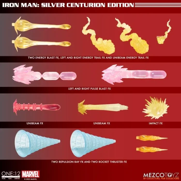 Marvel Comics One 12 Collective Iron Man Silver Centurion - Imagen 11