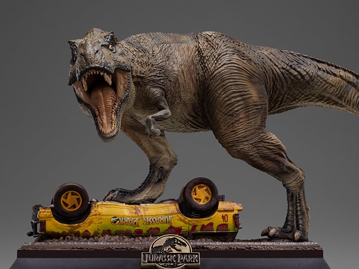 Jurassic Park Icons T-Rex Attack Statue