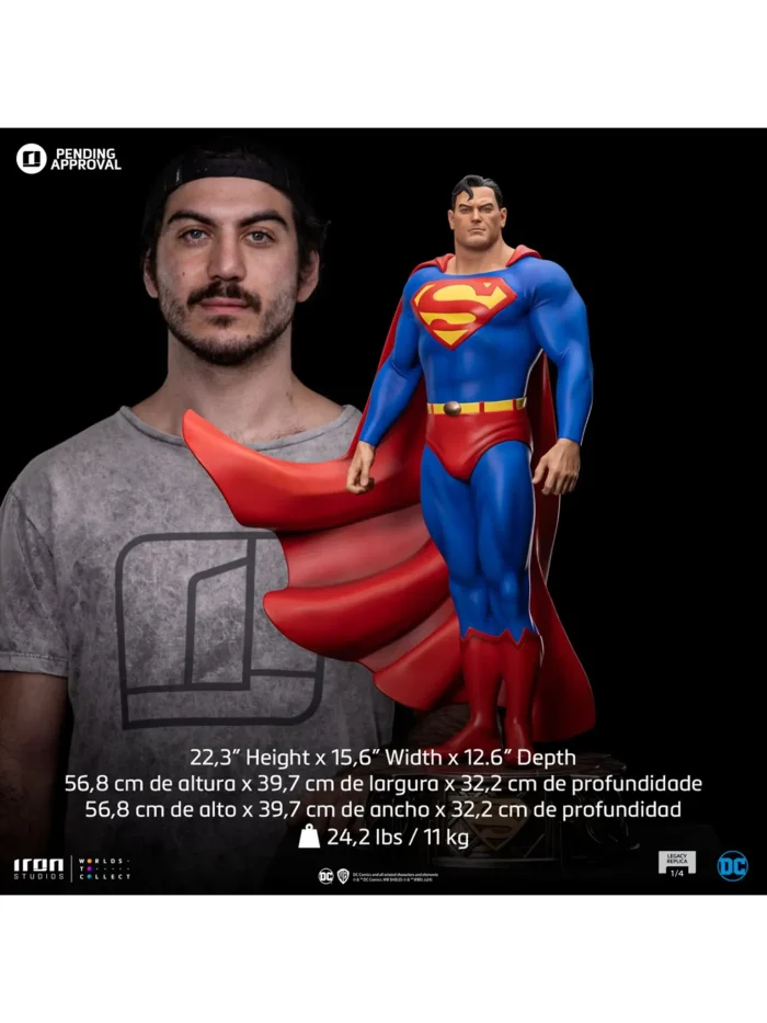 DC Comics Trinity Legacy Replica Superman Limited Edition 1/4 Scale Statue - Imagen 14