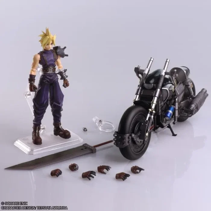 Final Fantasy VII Cloud Strife y Hardy Daytona Bring Arts Action Figure Set - Imagen 9
