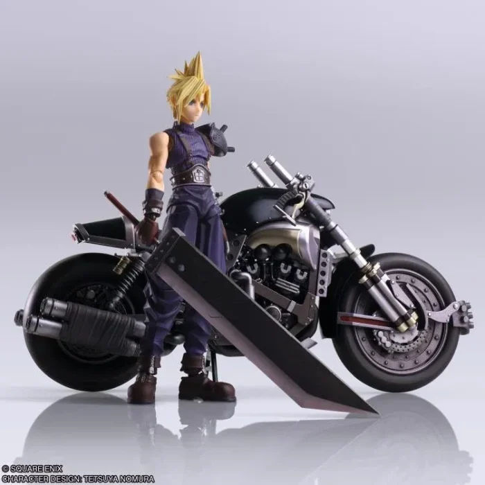 Final Fantasy VII Cloud Strife y Hardy Daytona Bring Arts Action Figure Set - Imagen 2
