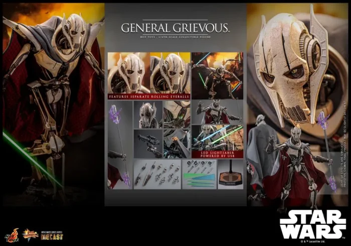 Star Wars Revenge of the Sith MMS760D67 General Grievous 1/6th Scale Collectible Figure - Imagen 23
