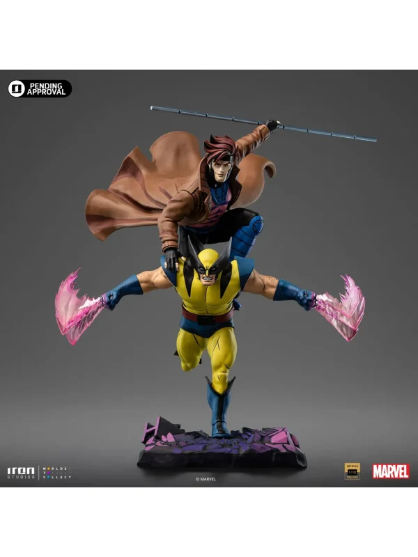 X Men 97 Gambit and Wolverine 1/10 Deluxe Art Scale Limited Edition Statue