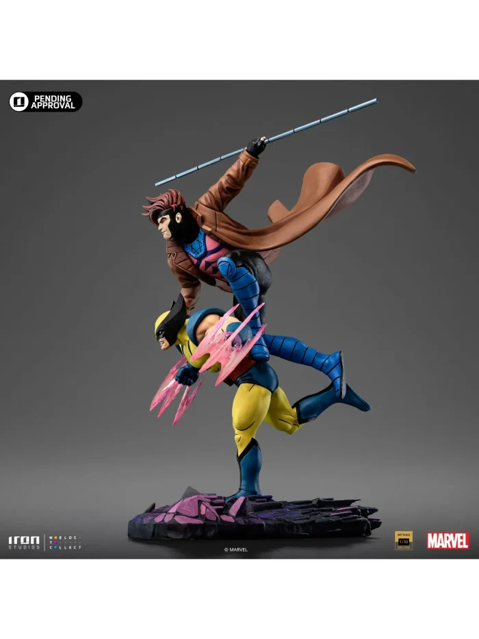 X Men 97 Gambit and Wolverine 1/10 Deluxe Art Scale Limited Edition Statue - Imagen 3