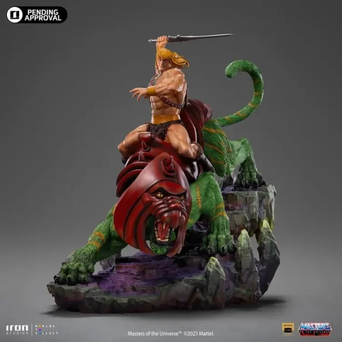Masters of the Universe Battle Diorama Series He Man y Battle Cat 1/10 Deluxe Art Scale Limited Edition Statue - Imagen 8