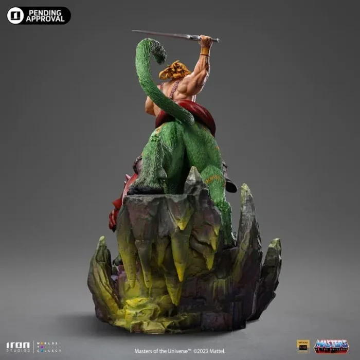 Masters of the Universe Battle Diorama Series He Man y Battle Cat 1/10 Deluxe Art Scale Limited Edition Statue - Imagen 6
