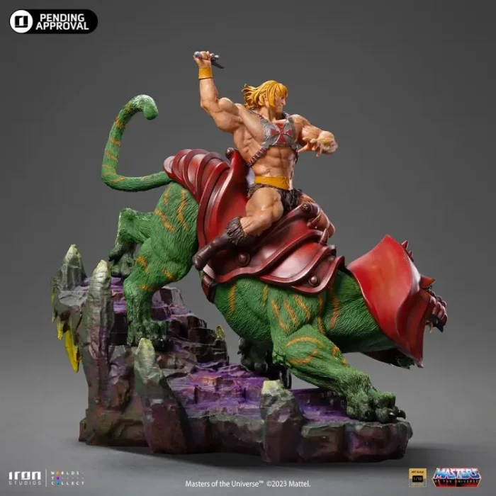Masters of the Universe Battle Diorama Series He Man y Battle Cat 1/10 Deluxe Art Scale Limited Edition Statue - Imagen 5