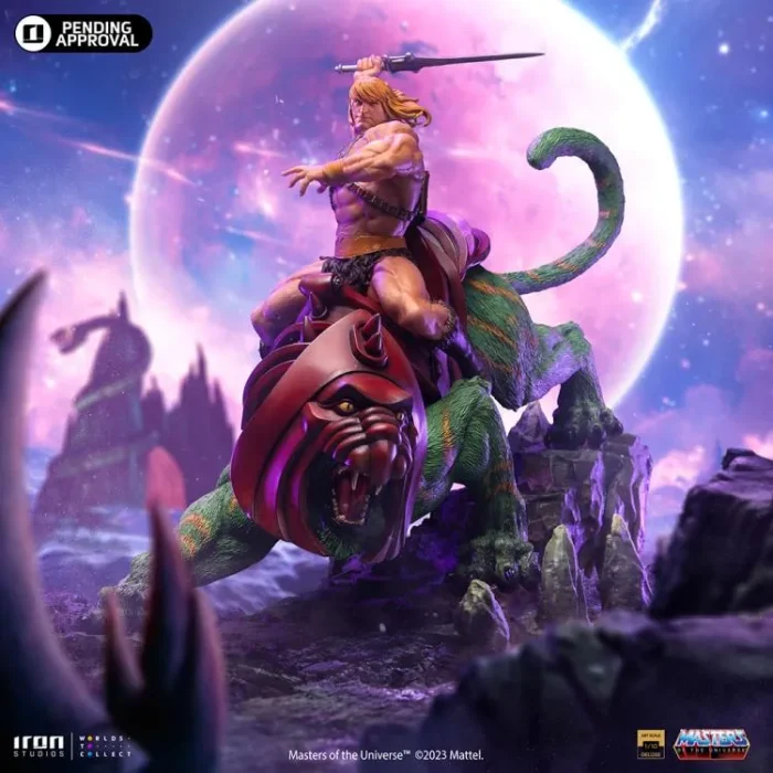 Masters of the Universe Battle Diorama Series He Man y Battle Cat 1/10 Deluxe Art Scale Limited Edition Statue - Imagen 2