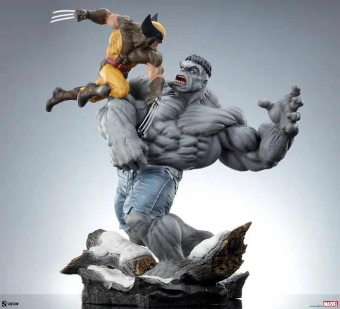 Marvel Grey Hulk vs Wolverine Maquette - Imagen 4