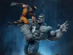 Marvel Grey Hulk vs Wolverine Maquette