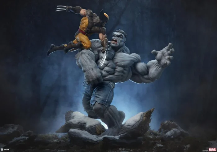 Marvel Grey Hulk vs Wolverine Maquette - Imagen 3