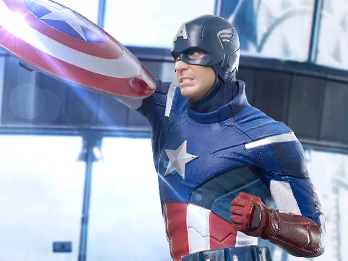 Avengers Endgame Battle Diorama Series Captain America Vs Captain Iron Studios - Imagen 6