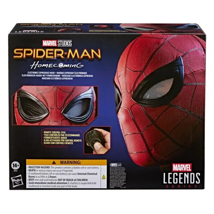 Spider Man Homecoming Marvel Legends Spider Man 1/1 Scale Wearable Electronic Expressive Mask - Imagen 14