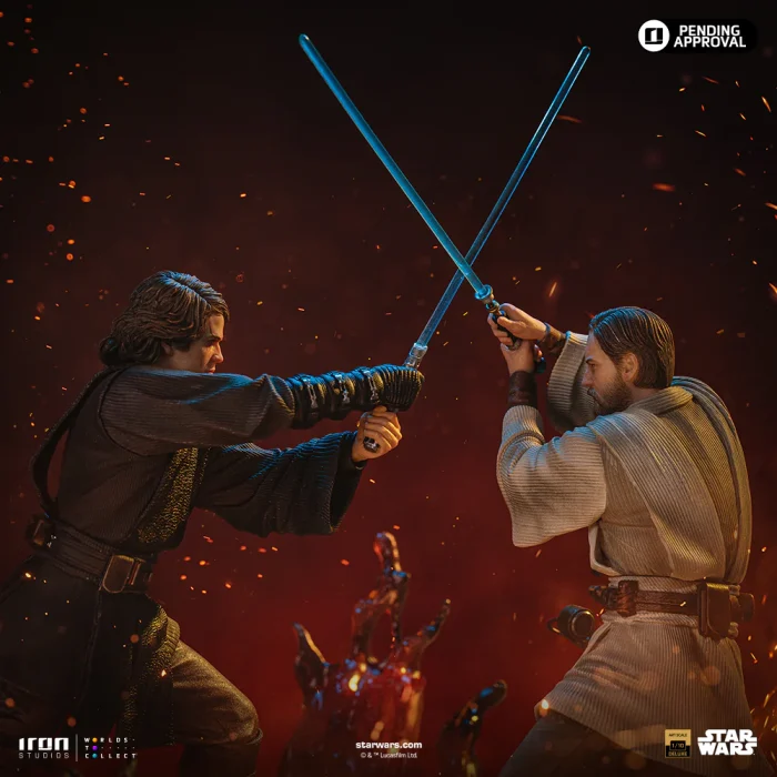 Anakin vs Obi Wan Revenge of the Sith 20th Years Anniversary Star Wars Art Scale 1/10 - Imagen 9