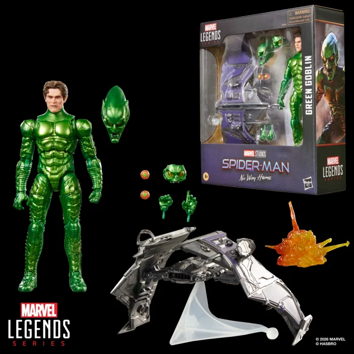 Spider Man No Way Home Marvel Legends Green Goblin Action Figure and Glider Set - Imagen 13