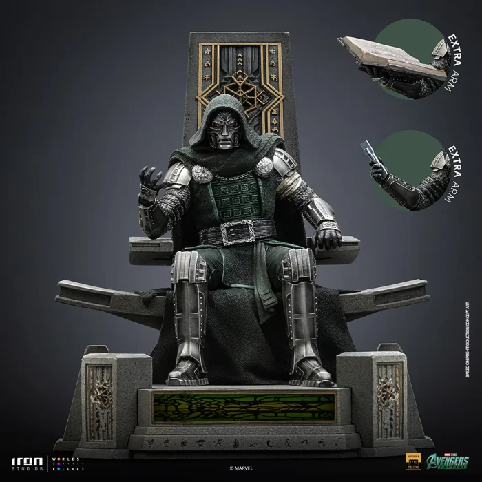 Avengers Doomsday Doctor Doom on Throne 1/10 Art Scale - Imagen 12